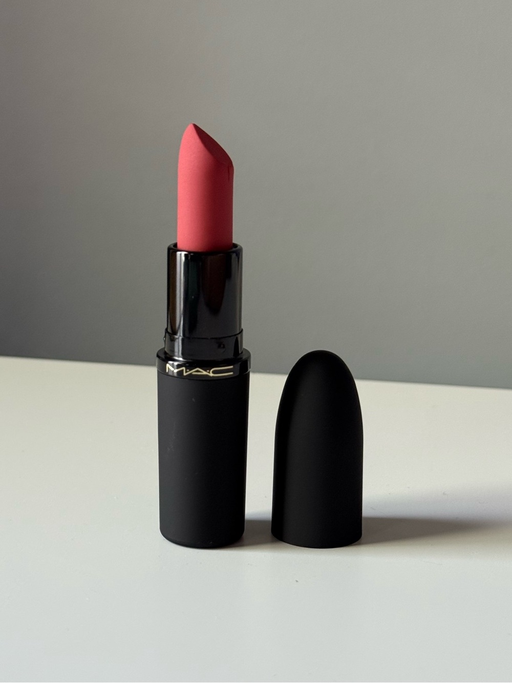 MAC Cosmetics Powder Kiss Matte Lipstick - Stay Curious (Mid-tone Red Pink)